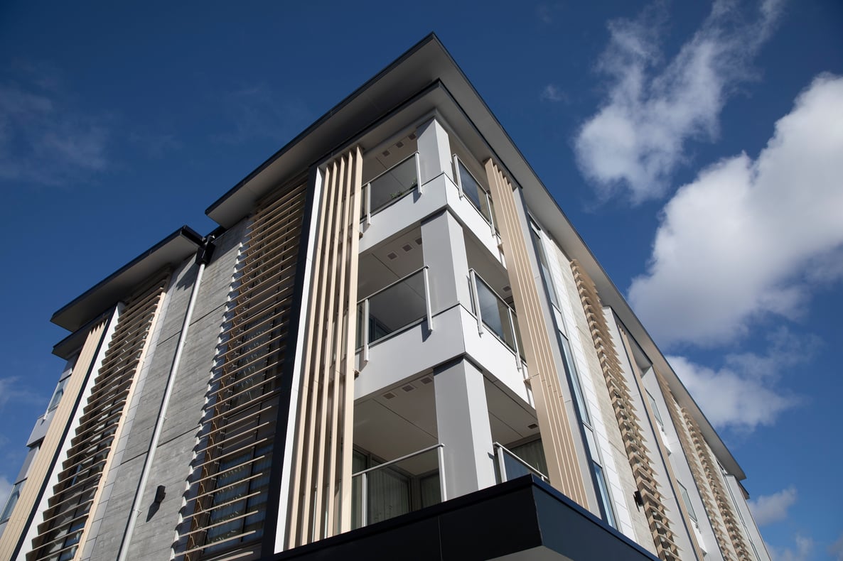 Façade treatment for Ramada Suites Albany, Auckland